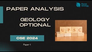 Geology Optional Paper Analysis Paper1 Civil Services Exam 2024 [upl. by Rorry]