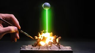 Realistic Death Star Super Laser  DIY Craft Diorama Build [upl. by Keller456]