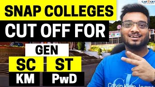 SNAP Colleges Cut off for GEN SC ST PwD KM  GEPI Dates for SNAP Colleges  Placements Profiles [upl. by Monteria47]