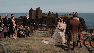 Kayleigh and Glens Dunnottar Castle Wedding [upl. by Anirtik]