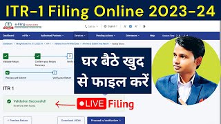 itr 1 filing online 202324  itr 1 filing online 202324 salaried person [upl. by Admama403]