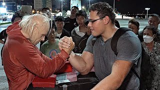 Can You Beat This Old Man at ARM WRESTLING  50 [upl. by Hseham]