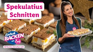 SpekulatiusSchnitten  LastMinute Dessert  Rezepte für Lidl von Sallys Welt [upl. by Kalman]