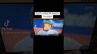 DAMN Aaron Judge Hit Hard In The RIBS By A Fastball newyorkyankees yankees newyork aaronjudge [upl. by Pietra]