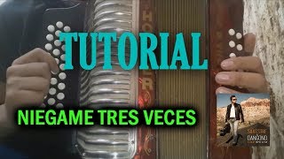 Tutorial Niegame tres veces Silvestre Dangond acordeon [upl. by Ajssatan]