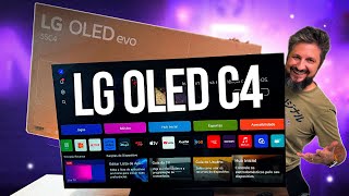 Cada vez melhor LG OLED EVO C4  Unboxing e impressões [upl. by Fleda]