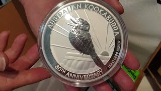 UNBOXING a 1kg Perth Mint 2020 Kookaburra Silver Coin [upl. by Ahsimik]