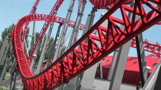 iSpeed Roller Coaster POV  Front Seat  Mirabilandia Italy [upl. by Sirac]