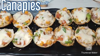 Ghar par banaye asaan tarike se Bread canapes or cup pizza canapes recipe [upl. by Lraed]