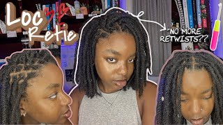 Loc Diaries❁☞ Interlocking Retieing my 7month starter locs ✪✩ interlocking with a crotchet needle [upl. by Weingartner628]