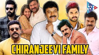 Chiranjeevi Konidela Family Tree Chiranjeevi Ram Charan Pawan Kalyan Nagendra Babu  SSF [upl. by Hacceber]