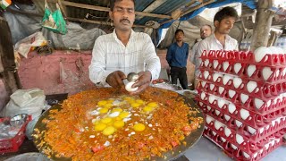 Mumbais Famous Street Style Egg Bhurji  Indian Street Food [upl. by Eniaral]