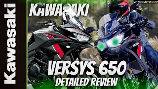 2024 Kawasaki Versys 650 Detailed Review🔥 Adventure Tourer Machine👌 VhroomVhroom [upl. by Arva]