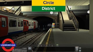 Train Simulator Classic Trains at Gloucester Road  S7 Circle amp District lines [upl. by Wright]