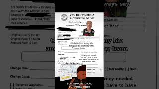 TRAFFIC TICKET  DISMISSED NO COURT youtubeshorts speedingticket dismissal tiktok youtube [upl. by Arahs]