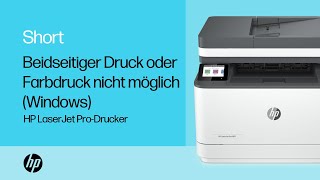 Beidseitiger Druck oder Farbdruck nicht möglich Windows  HP LaserJet ProDrucker  HP Support [upl. by Quartet]