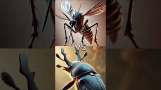 Beetle vs Mosquito vs Grasshopper bug insects shorts beetle mosquito spider [upl. by Assirek186]