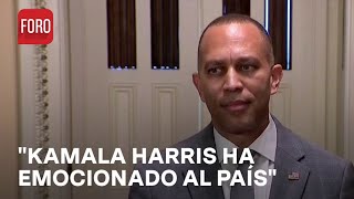 Hakeem Jeffries emite mensaje sobre campaña de Kamala Harris  Paralelo 23 [upl. by Frech587]