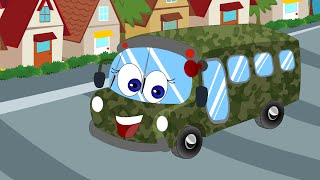 Wheels On The Bus  Nursery Rhymes  Army bus [upl. by Gayl]