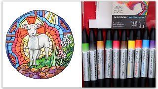 How to Use Watercolor Markers Winsor amp Newton Pro Watercolor Marker set of 12 REVIEW amp Painting [upl. by Kan29]