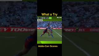 AddoCarr Scores for the Dogs What a TRY nrl nrlhighlights footy [upl. by Annahaj]