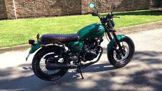 WK Scrambler 125  retro British styled 125cc motorbike walk around [upl. by Pompei382]