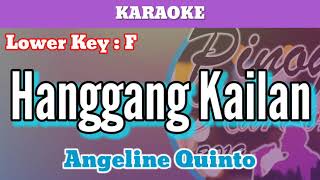 Hanggang Kailan by Angeline Quinto Karaoke  Lower Key  F [upl. by Cown570]