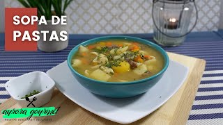 SOPA DE PASTAS COLOMBIANA CON CARNE Receta Como Preparar La Más Deliciosa Sopa De Conchitas [upl. by Vandervelde]