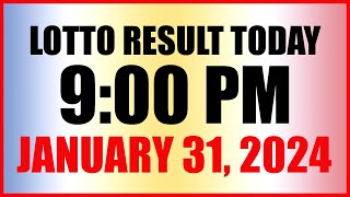 Lotto Result Today 9pm Draw January 31 2024 Swertres Ez2 Pcso [upl. by Atniuq928]