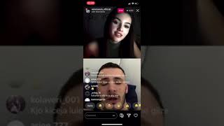 Dijonis Biba live ne instagram me kurven nga lezha Serena Sula [upl. by Wojak171]