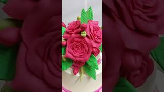 Fondant Flower Cake [upl. by Yebba454]