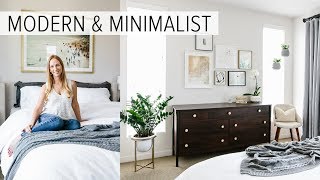 BEDROOM TOUR  my modern amp minimalist room tour [upl. by Venditti590]