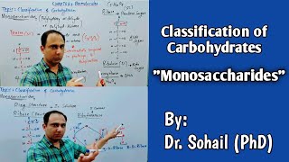 MonosaccharidesClassification of CarbohydratesRibofuranoseGlucopyranose [upl. by Acyssej]