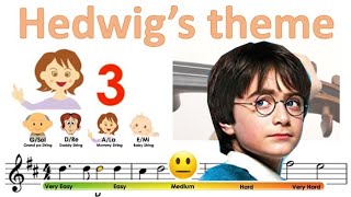 Hedwigs theme from Harry potter sheet music amp violin finger pattern tutorial  HTP TV [upl. by Killion]