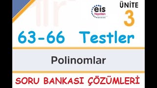 Eis 10Sınıf Matematik Soru Bankası Polinomlar 6366 Testleri Çözümleri [upl. by Dimmick]