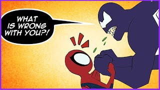 Venom Protects Scarlet Spider  SpiderMan Comic Dub [upl. by Yatnuahs533]