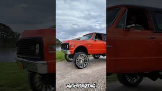 Lifted K5 Blazer on 26x12 Tuff offroad wheels [upl. by Kentiggerma]