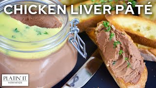 Silky Smooth Chicken Liver Pate  Easy Appetizer Recipe [upl. by Aven902]