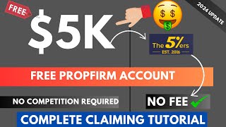 Complete review of 5k Free 5ers propfirm Account with live claiming tutorial [upl. by Aushoj125]