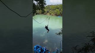 zipline adventure dandeli karnataka kali nature thrill shorts viral [upl. by Eceirtal]