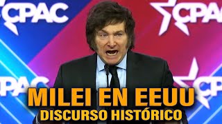 MILEI DIO EL DISCURSO DE SU VIDA EN EEUU quotNO ENTREGUEN SU LIBERTADquot [upl. by Ayra41]