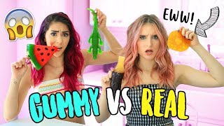 GUMMY VS REAL FOOD CHALLENGE [upl. by Elleimac]