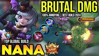 NANA BEST BUILD 2024  TOP GLOBAL NANA GAMEPLAY  MOBILE LEGENDS✓ [upl. by Tonina66]