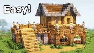 Minecraft Survival Starter House Tutorial🏠 [upl. by Marolda466]