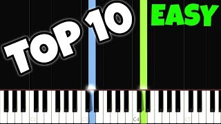 Top 10 Easy Piano Songs for the Complete Beginners [upl. by Nylimaj]