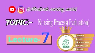 Unit Nursing Process Evaluation in detailFundamental of nursing [upl. by Enirehtak17]