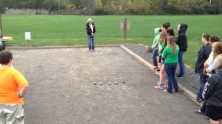 Marco Foyot giving lessons to Students at Zanesfield Petanque Club﻿ Oct 3 2013 [upl. by Gipps]