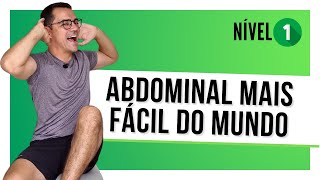 ABDOMINAL SENTADO FÁCIL PARA INICIANTES  Exercício para a barriga na cadeira  Nível 1 [upl. by Supple202]