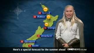 TV presenter reads New Zealands weather in Tolkiens Elvish  TVNZ Breakfast [upl. by Pammy]