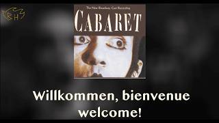 Willkommen Lyrics Cabaret [upl. by Ordnael]